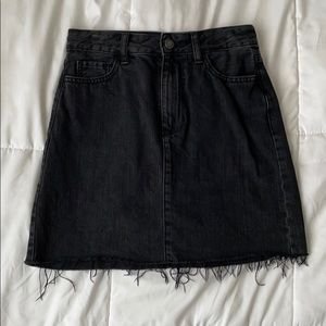 black denim skirt